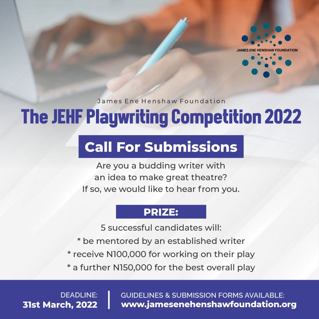 Apply For 2022 James Ene Henshaw Playwriting Competition