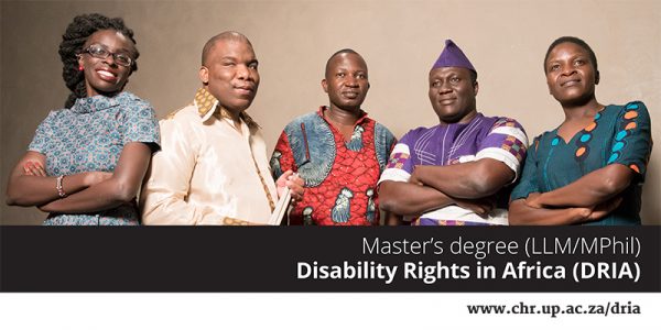 Study In Africa: 2022 University of Pretoria Disability Rights Masters Scholarships for Africans