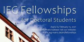 Study In Germany: 2022 IEG Fellowship in Digital Humanities for International Doctoral Students