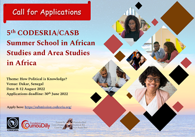 2022 CODESRIA/CASB Summer School in African and Area Studies for Young Africans