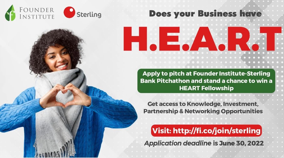 The Founder Institute-Sterling Bank Fellowship & Pitchathon for Tech Founders