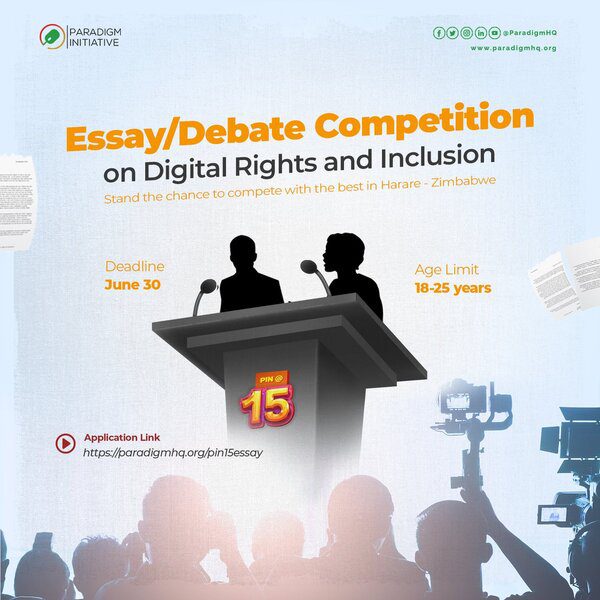 Call for Entry: Paradigm Initiative (PIN) Essay/Debate Competition (Fully Funded to Zimbabwe)