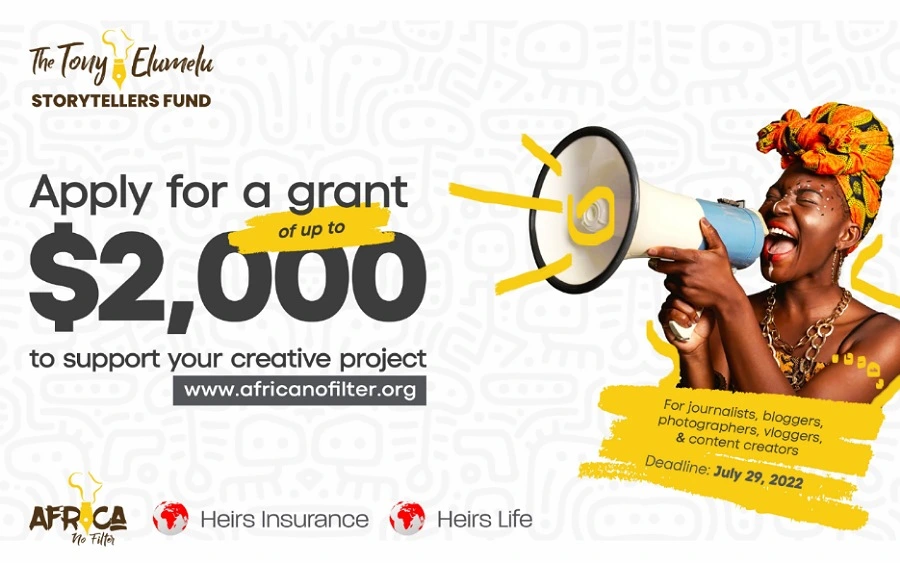 Tony Elumelu Storytellers Fund for Emerging African Artists and Storytellers 2022