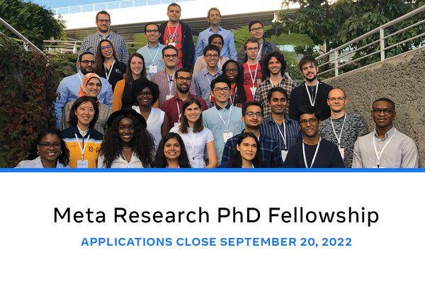 Meta Research 2022 PhD Fellowship Program Worldwide