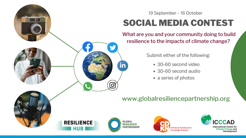 2022 Global Resilience Partnership Social Media Competition (win $1,000)