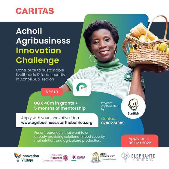 Apply: Caritas Acholi Agribusiness Innovation Challenge 2022