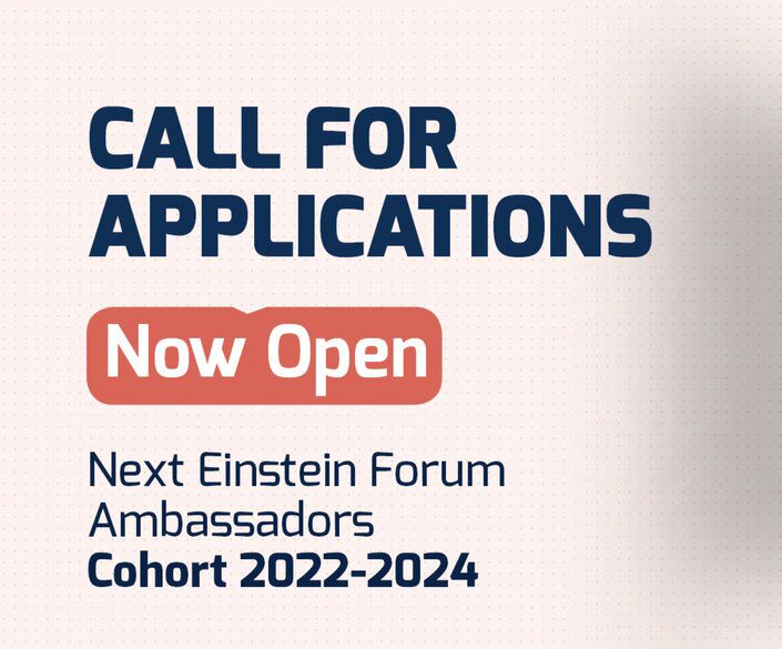 2022/2024 Next Einstein Forum (NEF) Young Ambassador Program for Young Africans