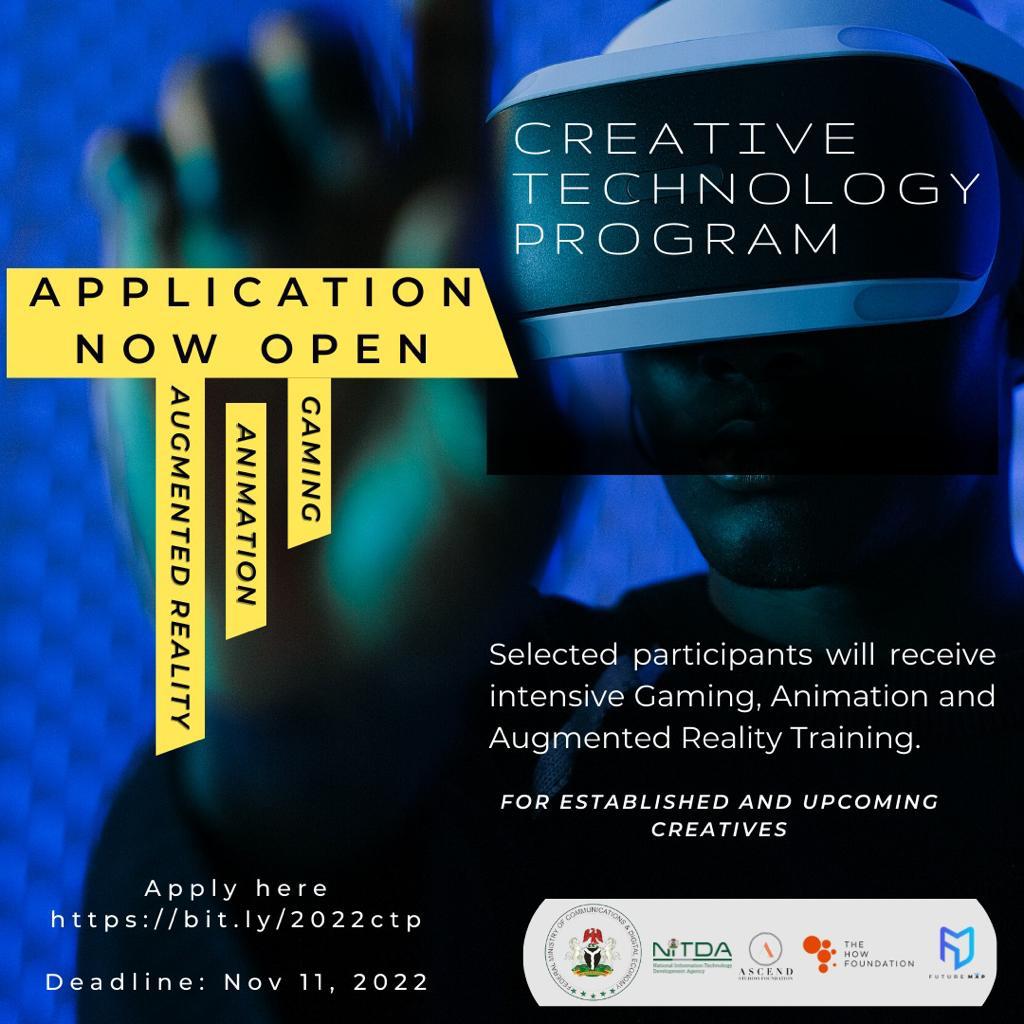 2022 NITDA Creative Technology Program (CTP) For Nigerian Talents