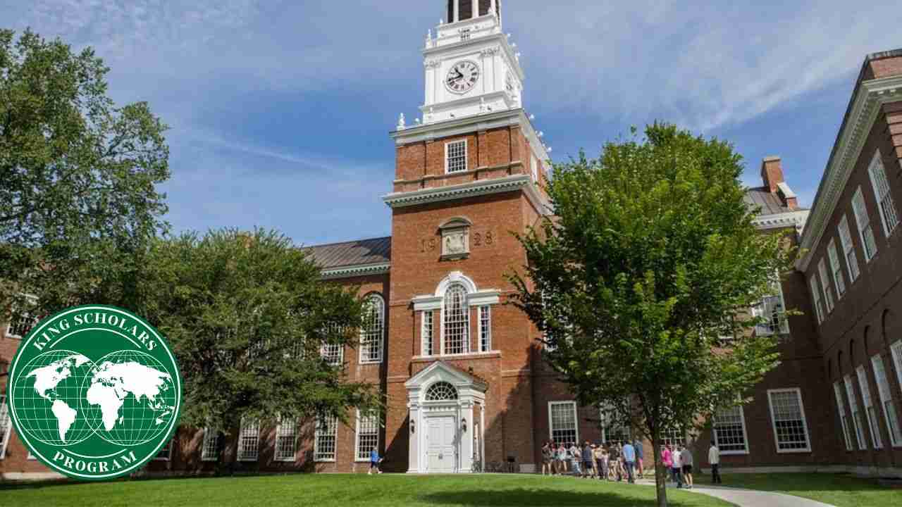 Study In USA: 2023 Dartmouth College King Scholars Program for Developing Countries