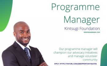 Programme Manager Needed at Kintsugi Foundation