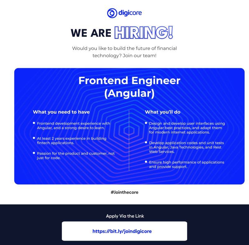 Frontend Engineer Needed at DigiCore