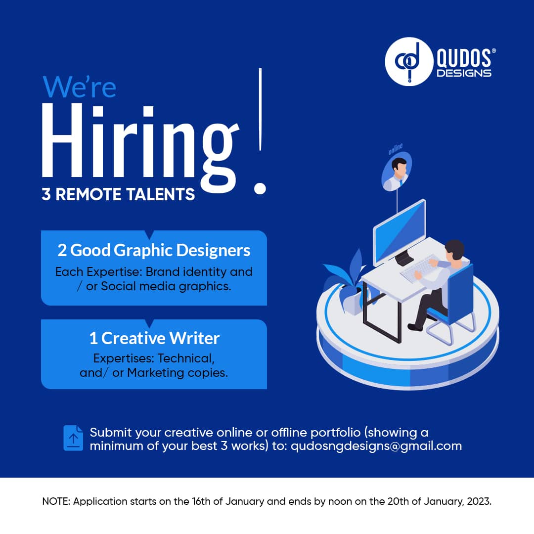 Graphics Designers and Writers Needed at Qudos Designs