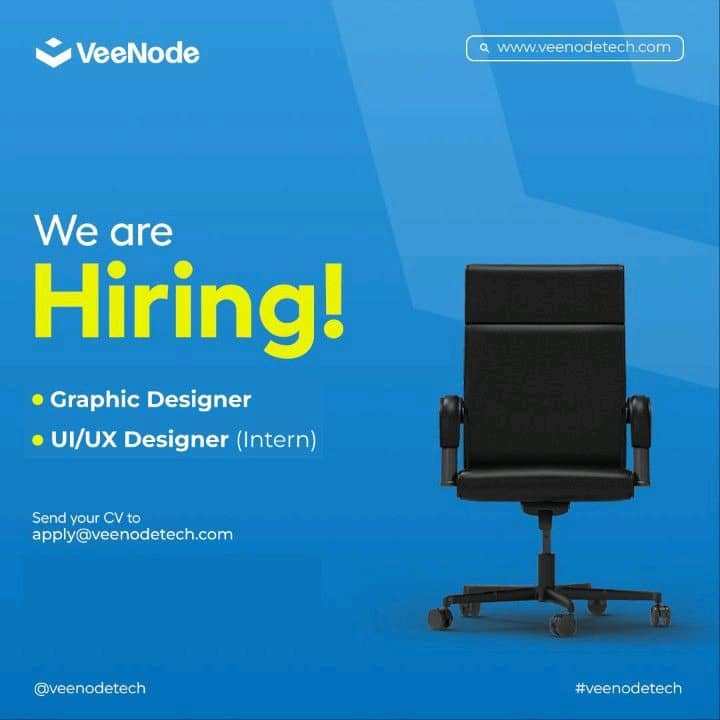 Graphics Designers and UI/UX Interns Needed at Veenode Technologies