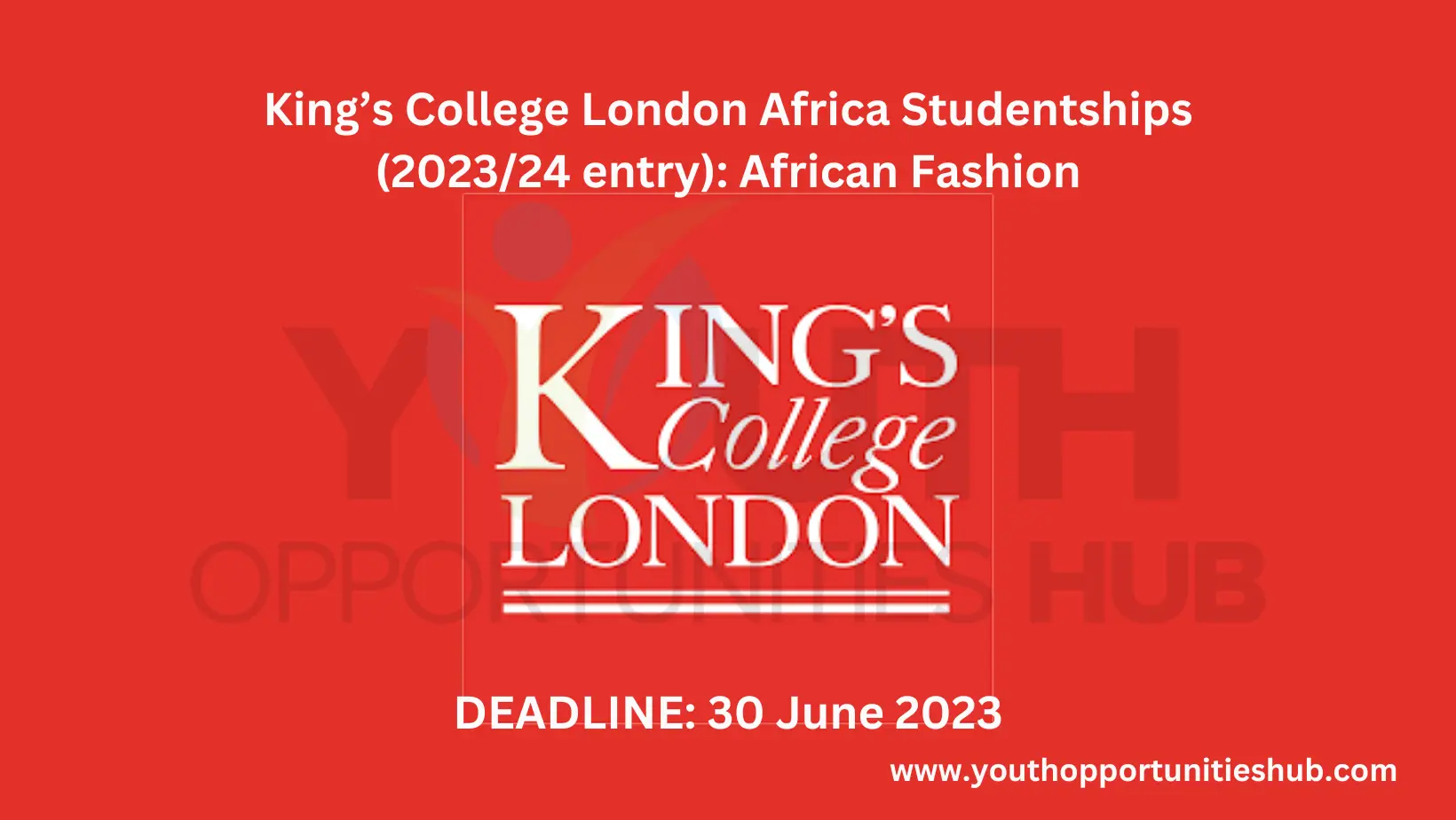 King’s College London Africa Studentships 20232024 African Fashion