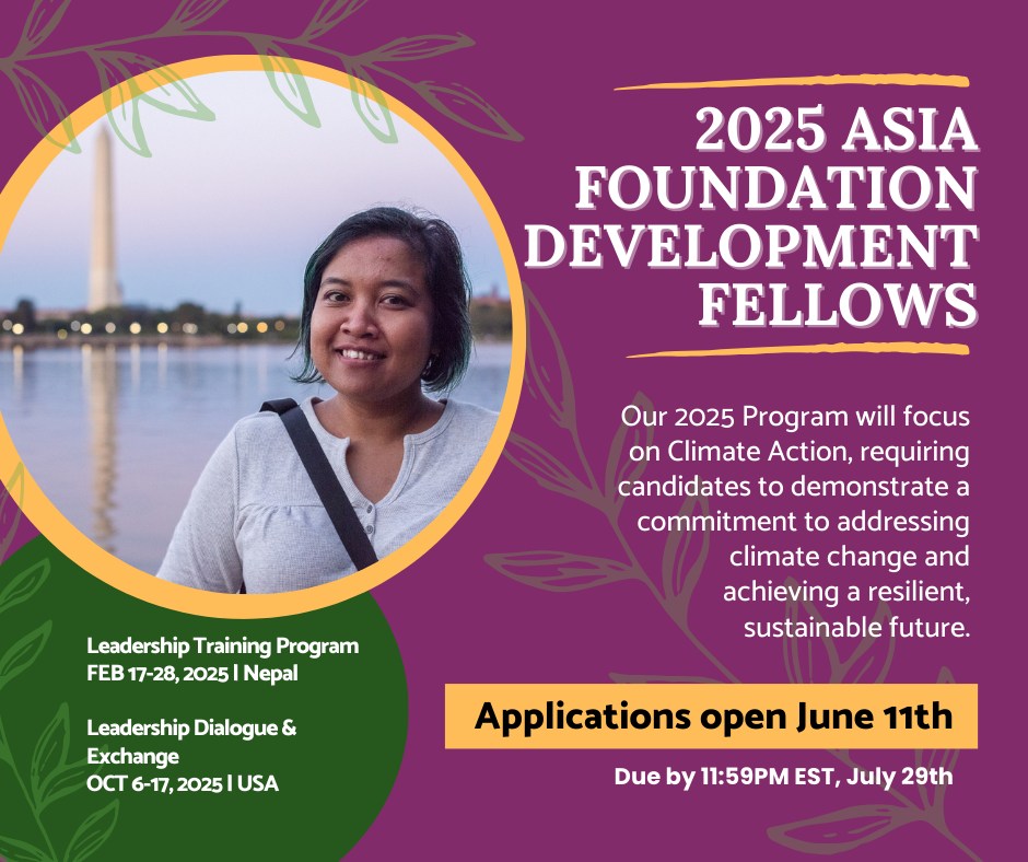 Asia Foundation Development Fellows Program 2025 | Up To $5,000 ...